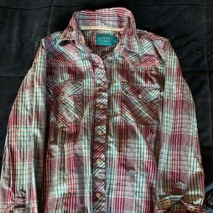Bling western button down